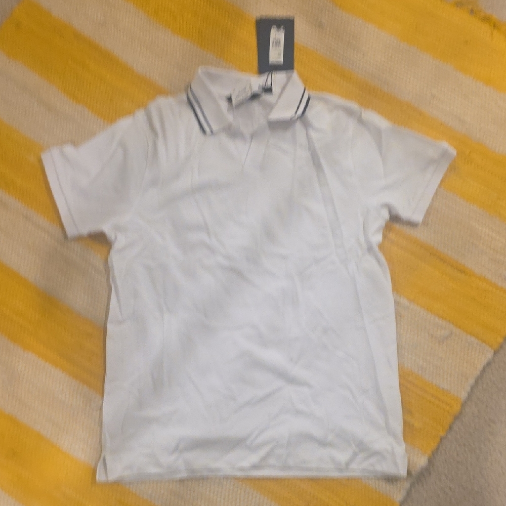 SOLD-Kenneth Cole Reaction White Mens Polo Shirt - Size S